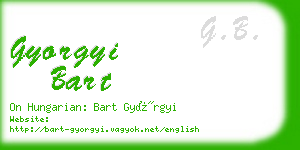 gyorgyi bart business card